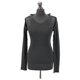 Coperni Schwarze Langarmbluse mit Cut Out Details Schwarz