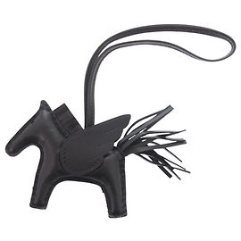 Chaveiro Charm Rodeo Pegasus PM Hermès Preto