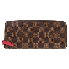 Portafoglio Lungo Clemence Damier Louis Vuitton Marrone Damier ebene
