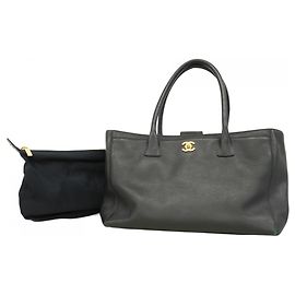 Chanel Executive Leather Tote Bag Black