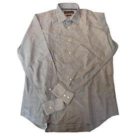 Camisa Etro de algodón a cuadros gris Gris