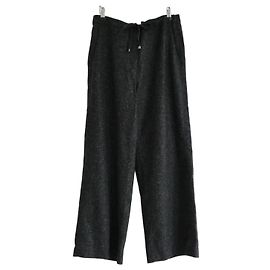 Max Mara MaxMara weite graue Tweed-Hose Anthrazitgrau