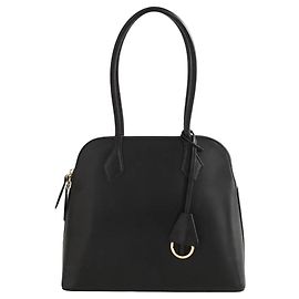Reformation Borsa a spalla in pelle nera Nero