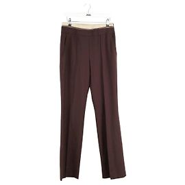 Helmut Lang Calças de lã castanhas Marrom