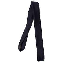 Écharpe noire Saint Laurent avec bords bruts Noir