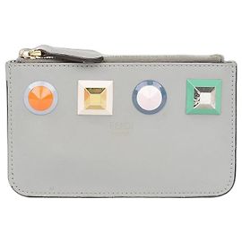 Fendi Portafoglio con borchie arcobaleno Marrone