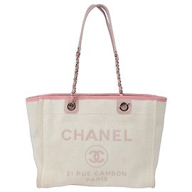 Chanel Deauville Medium Schultertasche Pink