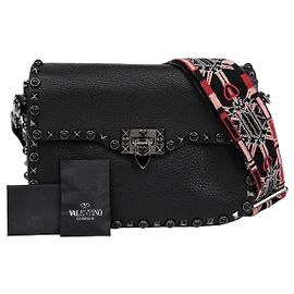 Valentino Borsa a tracolla Rockstud Guitar Rolling Nero
