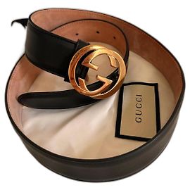 Gucci Marmont Black Leather Belt Black