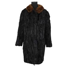 Autre Marque Black fur astrakhan coat Black