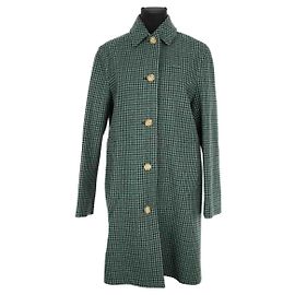 Lacoste Grüner Wollmantel Grün