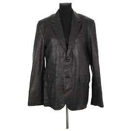 Zadig & Voltaire Black leather coat Black