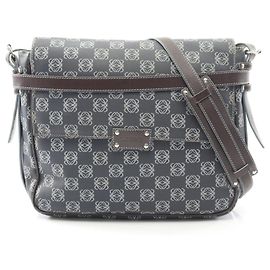 Bolsa de Ombro Anagram Loewe Marrom Azul