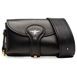 Sac à dos D Bee en cuir noir mini Dior Noir