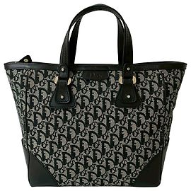 Schwarze Diorissimo Trotter Canvas Zip Tote von Dior Schwarz