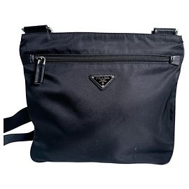 Borsa a Spalla in Nylon Nero Prada Nero