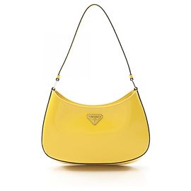 Borsa a Spalla Prada Cleo in Pelle Gialla Giallo
