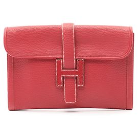 Borsa Clutch Hermès Jige PM in Rosso Rosso