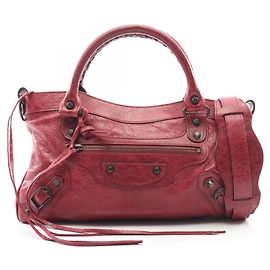 Balenciaga The First Handbag in Red Leather Red