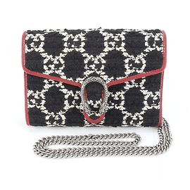 Gucci Dionysus Black Leather Bi-Fold Wallet Black
