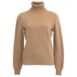 Suéter de lã marrom com gola rolê Max Mara Marrom Vermelho