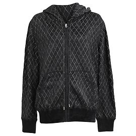 Chanel Kapuzenpullover aus schwarzer Viskose mit Steppmuster Schwarz