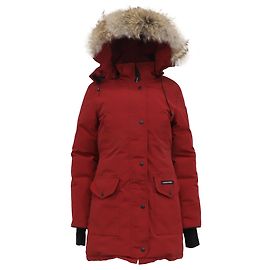 Parka Trillium en polyester bordeaux avec fourrure de Canada Goose Rouge Bordeaux