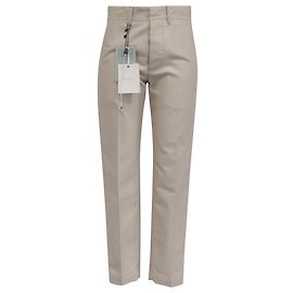Tom Ford Hochtaillierte Hose aus ivory Baumwolle Weiß Roh