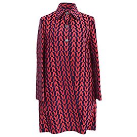 Valentino Garavani Valentino Brocade Single-Breasted Coat in Multicolor Acrylic Multiple colors