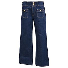 Céline Celine Mid Rise Bootcut Jeans in Blue Denim Blue Navy blue