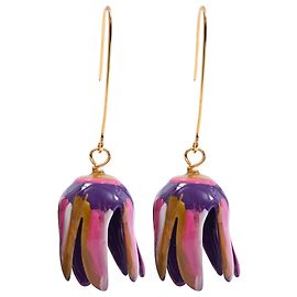 Boucles d'oreilles en forme de tulipe Marni en laiton multicolore Multicolore