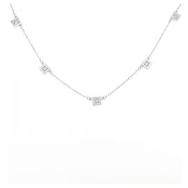 Autre Marque Colar de diamante Au750 Prata