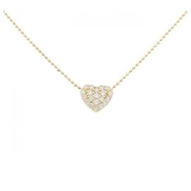 Autre Marque Collana con diamante a forma di cuore Au750 D'oro