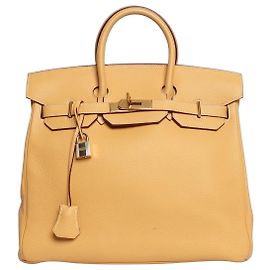 Hermès Bolsa Birkin 30 HAC vintage âmbar 2004 Laranja