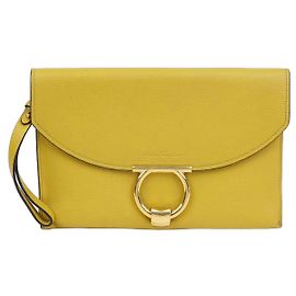 Salvatore Ferragamo Clutch Mago con correa Amarillo