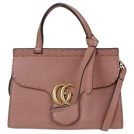 Gucci GG Marmont Mini Top Handle Tote Shoulder Bag Pink