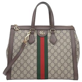Gucci Sac à main Ophidia Medium Tote Marron