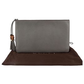 Gucci Clutch de bambu com borlas Marrom