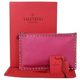 Valentino Clutch Rockstud Rosa