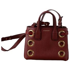Burberry Banner Baby Tote Shoulder Bag Red