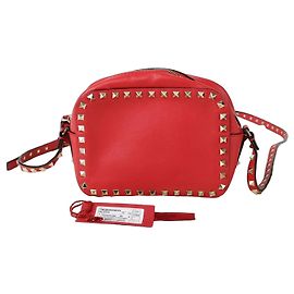 Valentino Borsa a Spalla Rockstud Camera Rosso