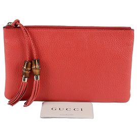 Gucci Bolsa de bambu com borla Vermelho