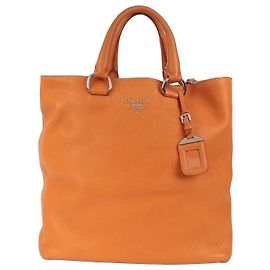 Prada Tote Shoulder Bag Orange