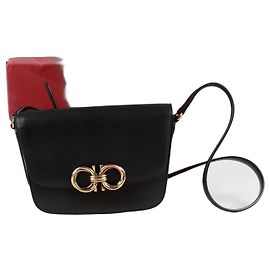 Salvatore Ferragamo Borsa a tracolla Trapezio Nero