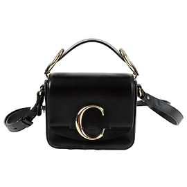 Chloé Bolso mini tote de firma Negro