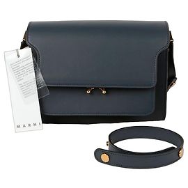 Marni Borsa a tracolla media Trunk Blu