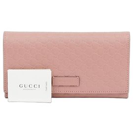Gucci Carteira Long com Aba Rosa