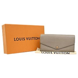 Louis Vuitton Sarah Wallet NM Monogram Empreinte Leather Beige