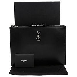 Saint Laurent Tablet Clutch Black
