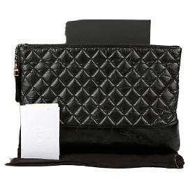Chanel Gabrielle Große Clutch Schwarz